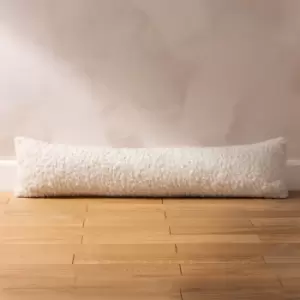 Image of Cabu Textured Boucle Draught Excluder Ecru