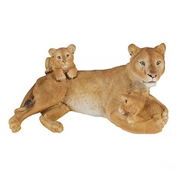 Image of Naturecraft Resin Figurine - Lioness and Cubs