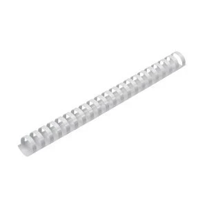 image of 5 Star Office Binding Combs Plastic 21 Ring 225 Sheets A4 25mm White Pack 50