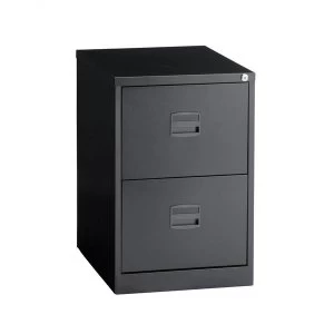 Trexus Filing Cabinet Steel Lockable 2 Drawer