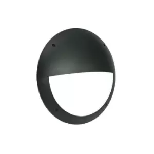 image of Saxby Lighting - Saxby Seran - 1 Light Outdoor Wall Light Matt Black Textured, Opal IP65, E27