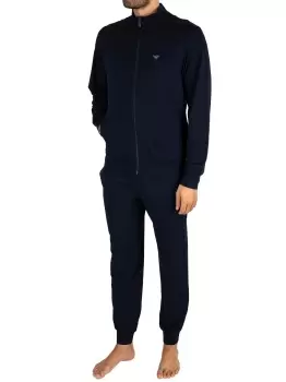 Image of Chest Logo Zip Through Pyjama Set