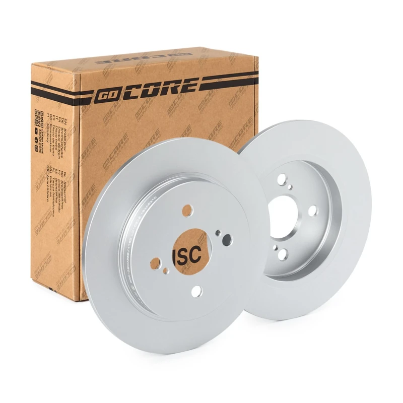 Image of goCORE GCH20509 Brake disc Rear Axle, Solid, Cast Iron, Coated, without wheel studs Cast Iron Brake Disc (82)