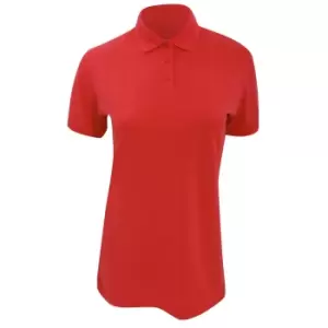 Image of Kustom Kit Ladies Klassic Superwash Short Sleeve Polo Shirt (10) (Red)