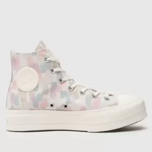 image of Converse Pale Pink All Star Lift Trainers