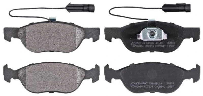 Image of A.B.S. 36893 Brake pad set with integrated wear sensor Brake Pad Set,disc brake (402)