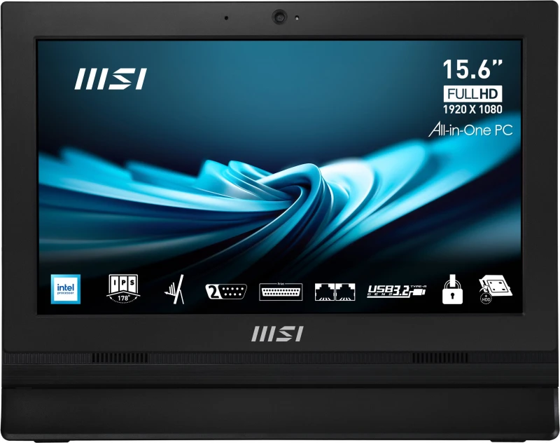 Image of MSI Pro AP162T ADL Intel N100 4GB RAM 128GB SSD 15.6" Full HD IPS Touch Screen Windows 11 Pro All-in-One Desktop PC 9S6-A60211-037