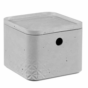 image of Curver Beton Storage Box with Lid 3 Litre, Grey