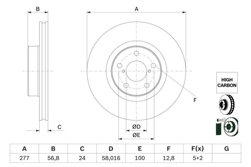 Image of Brake disc Bosch 0 986 479 E69