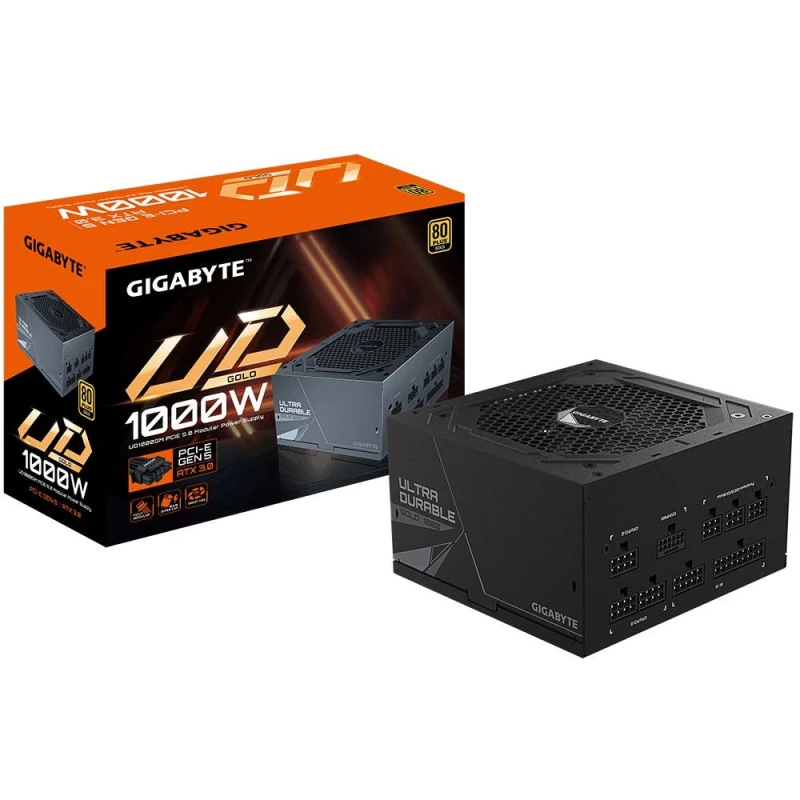 Image of Gigabyte UD1000GM PG5 (rev. 2.0) 1000W PSU 80 PLUS Gold Fully Modular PCIe 5.0 ATX 3.0 Power Supply Unit