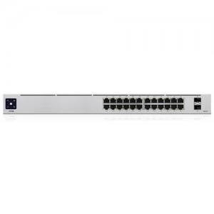 image of Ubiquiti Networks UniFi 24-Port PoE Managed L2/L3 Gigabit Ethernet (10/100/1000) Silver 1U Power over Ethernet (PoE)