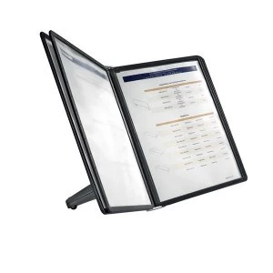 Image of Durable SHERPA SOHO Desk System with 5 A4 Display Panels Black for 10 A4 Sheets of Paper