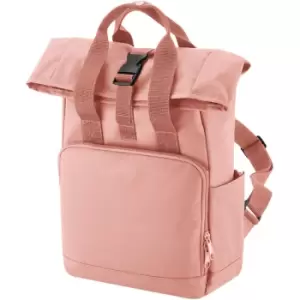 Image of Roll Top Recycled Twin Handle Backpack (One Size) (Blush Pink) - Bagbase