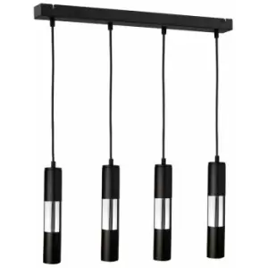 Keter Magnum Bar Pendant Ceiling Light Black, Silver, 60cm, 4x GU10