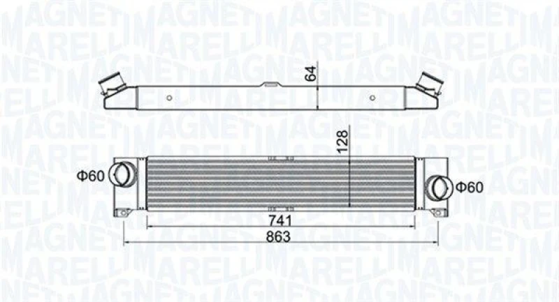 Image of MAGNETI MARELLI Intercooler MAGNETI MARELLI 351319204230