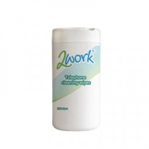 image of 2Work Telephone Cleaning Wipes Pack of 100 DB50347