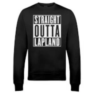 Image of Straight Outta Lapland Christmas Sweatshirt - Black - XXL