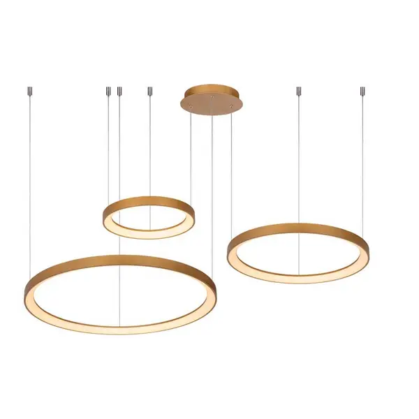 Image of Lucide Lucide Vidal 120W LED Single Pendant - Matt Gold