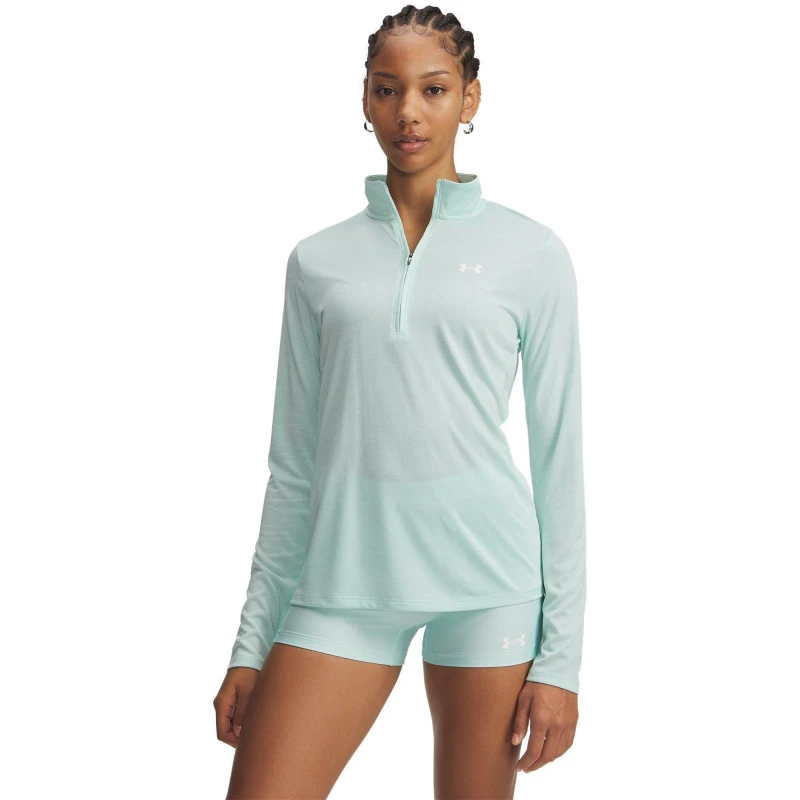 Image of Under Armour Tech Half Zip Top Womens Performance Tracksuit Tops 8 (XS) Green 34018115310