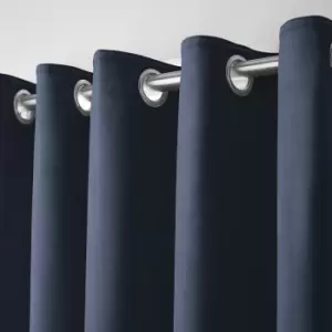 Image of Laurence Llewelyn-Bowen Montrose Navy Blackout Eyelet Curtains Navy