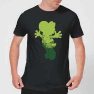 image of Nintendo Super Mario Yoshi Silhouette Mens T-Shirt - Black - M