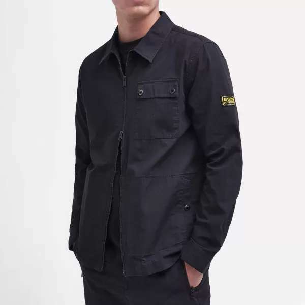 Image of Barbour International Mens Volt Overshirt - Black - XL