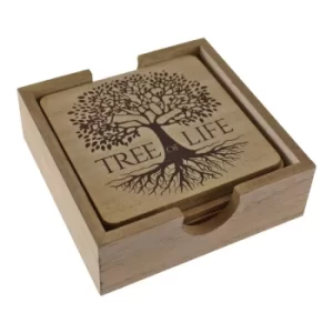 image of 6 Piece Tree Of Life Coaster Set