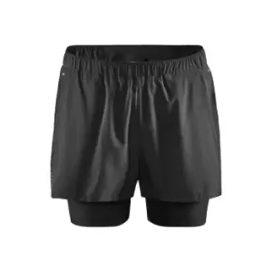 image of Craft Mens ADV Essence Stretch 2 in 1 Shorts (M) (Black)