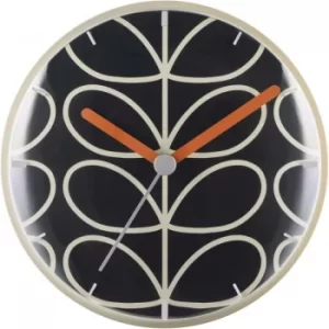 image of Orla Kiely Clocks Dark Grey Wall Clock