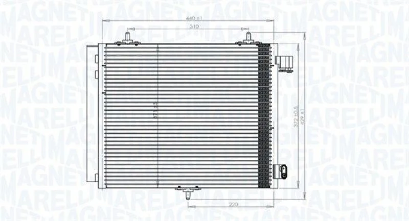 Image of MAGNETI MARELLI Air conditioning condenser MAGNETI MARELLI 350203818000