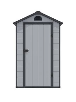 Image of Rowlinson Airevale 4X6 Apex Plastic Shed - Light Grey