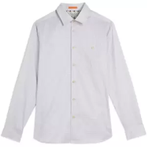 Image of Ted Baker Burito Ls Classic Shirt - White