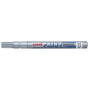 Image of Uni PX-21 Paint Marker Bullet Tip Fine Line Width 0.8 - 1.2mm Silver Pack of 12