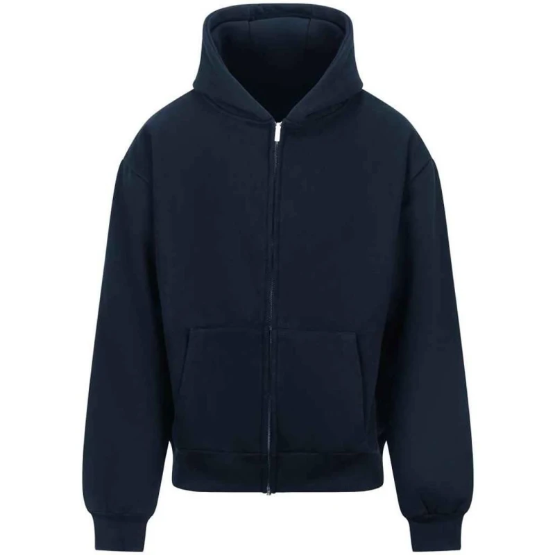 Image of AWDis AWDis Men Signature Heavyweight Oversized Full Zip Hoodie in Navy Size: X-Small Navy XS Male 5063703636056