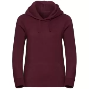 image of Russell Ladies Authentic Melange Hoodie (XL) (Burgundy Melange)