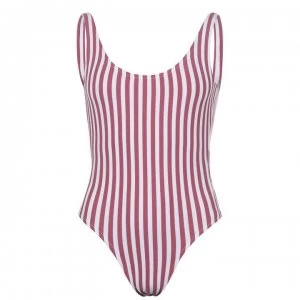 image of Jack Wills Hollybank Print Swimsuit - Berry