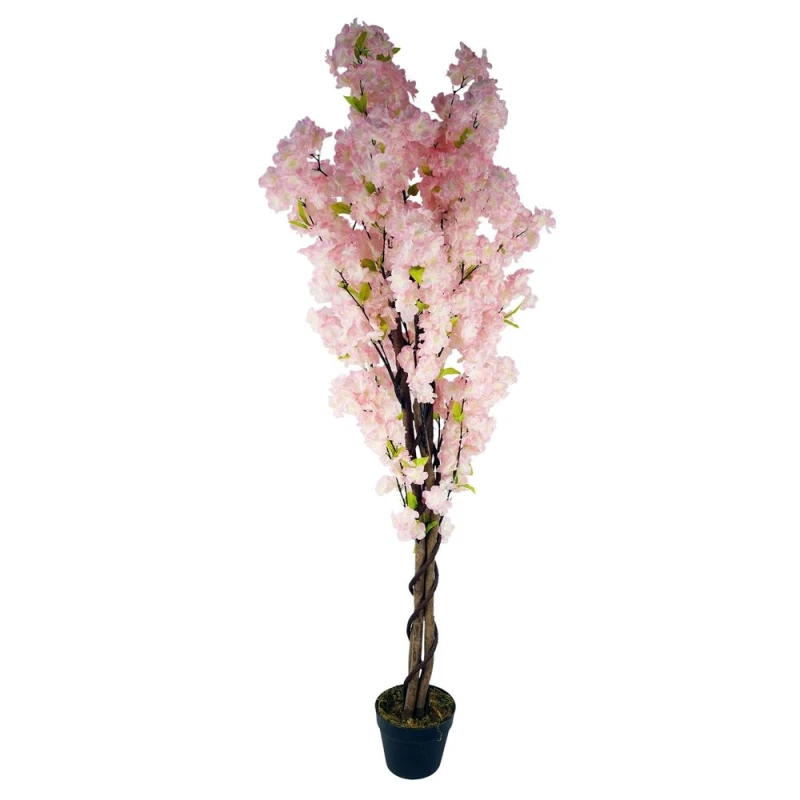 Image of Leaf Design 150cm Artificial Pink Cherry Blossom Tree