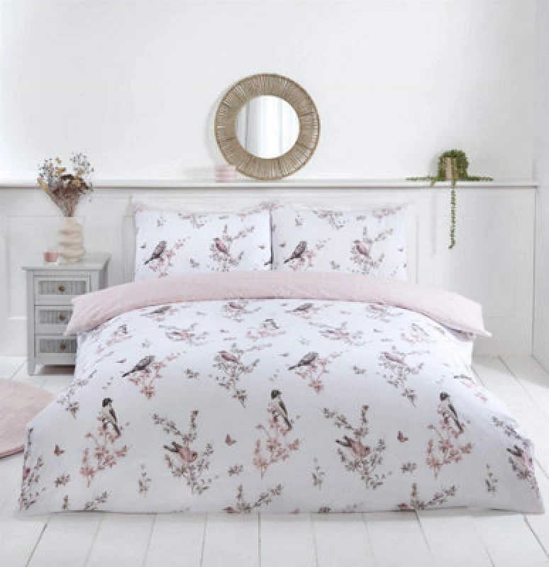 Image of Rapport Home Vintage Toile Floral 180 Thread Count Microfibre Duvet Set with Pillowcase Size: Single Multicolor Unisex Single