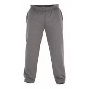 Duke Mens Kingsize Albert Open Hem Jogging Bottoms (5XL) (Grey)