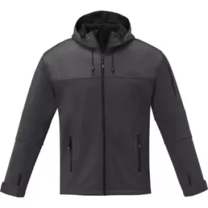 Image of Elevate Mens Match Soft Shell Jacket (3XL) (Storm Grey)