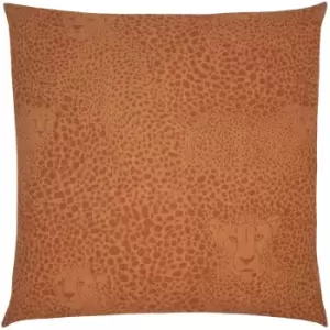 Image of Hidden Cheetah Cushion Terracotta