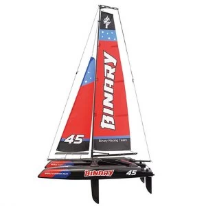 Image of Joysway Binary 400Mm Mini Catamaran Sailboat Rtr Red