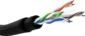 Image of Goobay CAT 6 Outdoor Network Cable Set, U/UTP, 100 m, Black