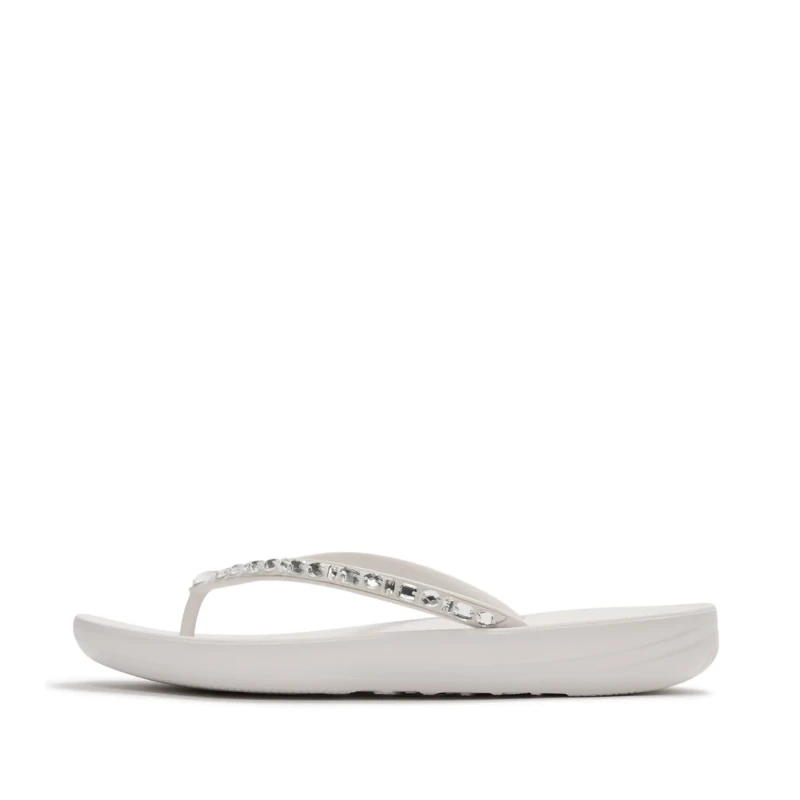 Image of FitFlop Multi-Crystal Flip Flops Women FitFlop Iqushion Blanc Female 41