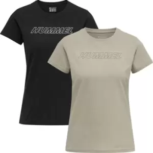 image of Hummel 2 Pack Cali T Shirts Womens - Multi