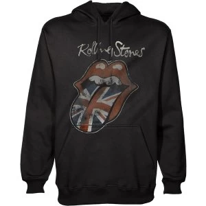 Image of The Rolling Stones - Union Jack Tongue Unisex X-Large Pullover Hoodie - Black