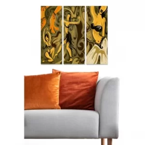 Image of MDF149289026 Multicolor Decorative MDF Painting (3 Pieces)