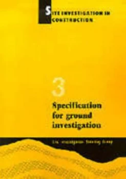 Image of Specification for Ground Investigation by Site Investigation Steering Group Book