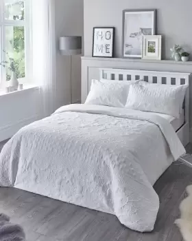 Image of Cotton Traders Helena Textured Duvet Set in White