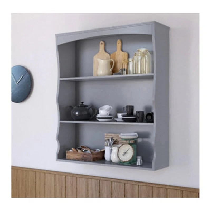 Image of Home Source Polar Kitchen Shelf Storage Unit Grey